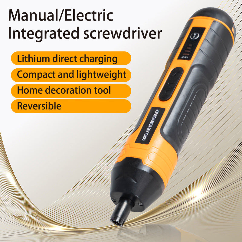 Tournevis électrique jaune à main droite Lithium-ion avec 4 réglages de couple