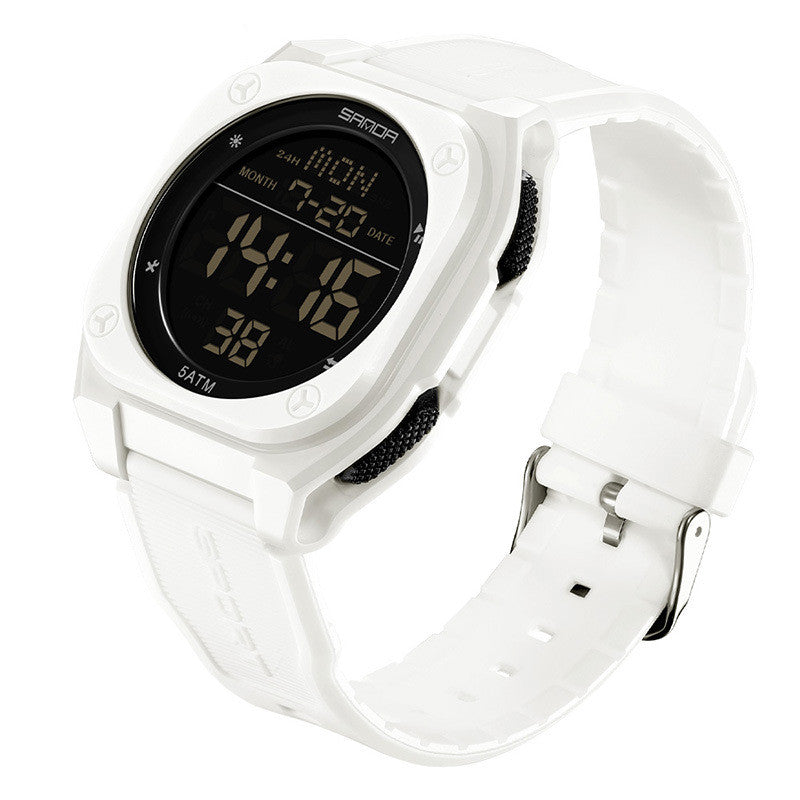 Sandar Montre électronique transparente le plus vendu avec un grand cadran carré à affichage unique