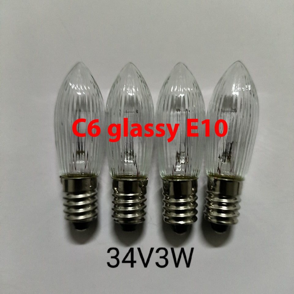 C6 Modèle de verre E10 Petite perle électrique 34V3W