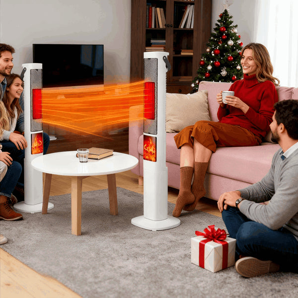Chauffe-espace oscillant au chauffage rapide - 120° large angle 30% plus rapide chaleur