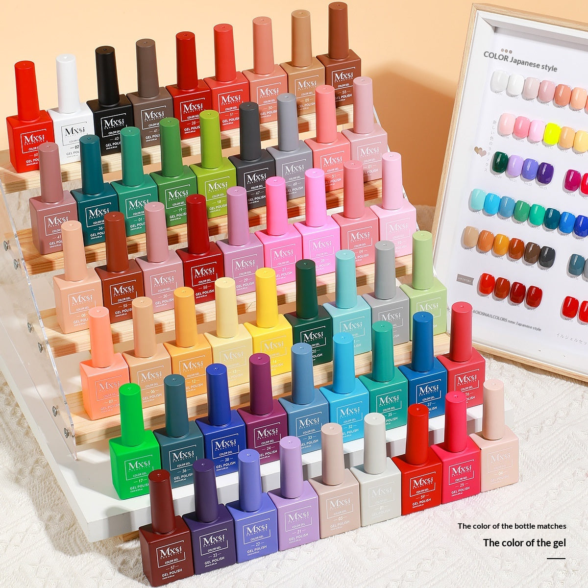 Une bouteille Une couleur tendance Gel couleur solide Nail polonais