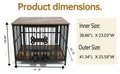 Bois ancien grain de chien bord de cage