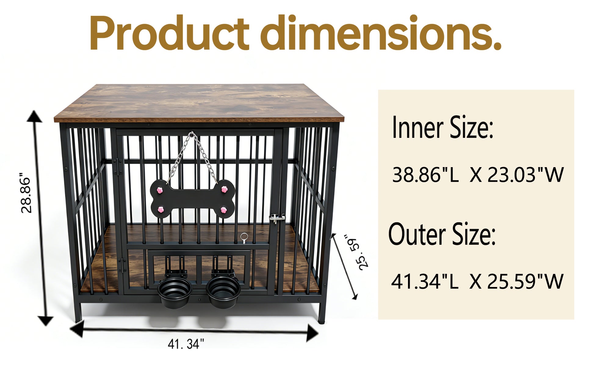 Bois ancien grain de chien bord de cage