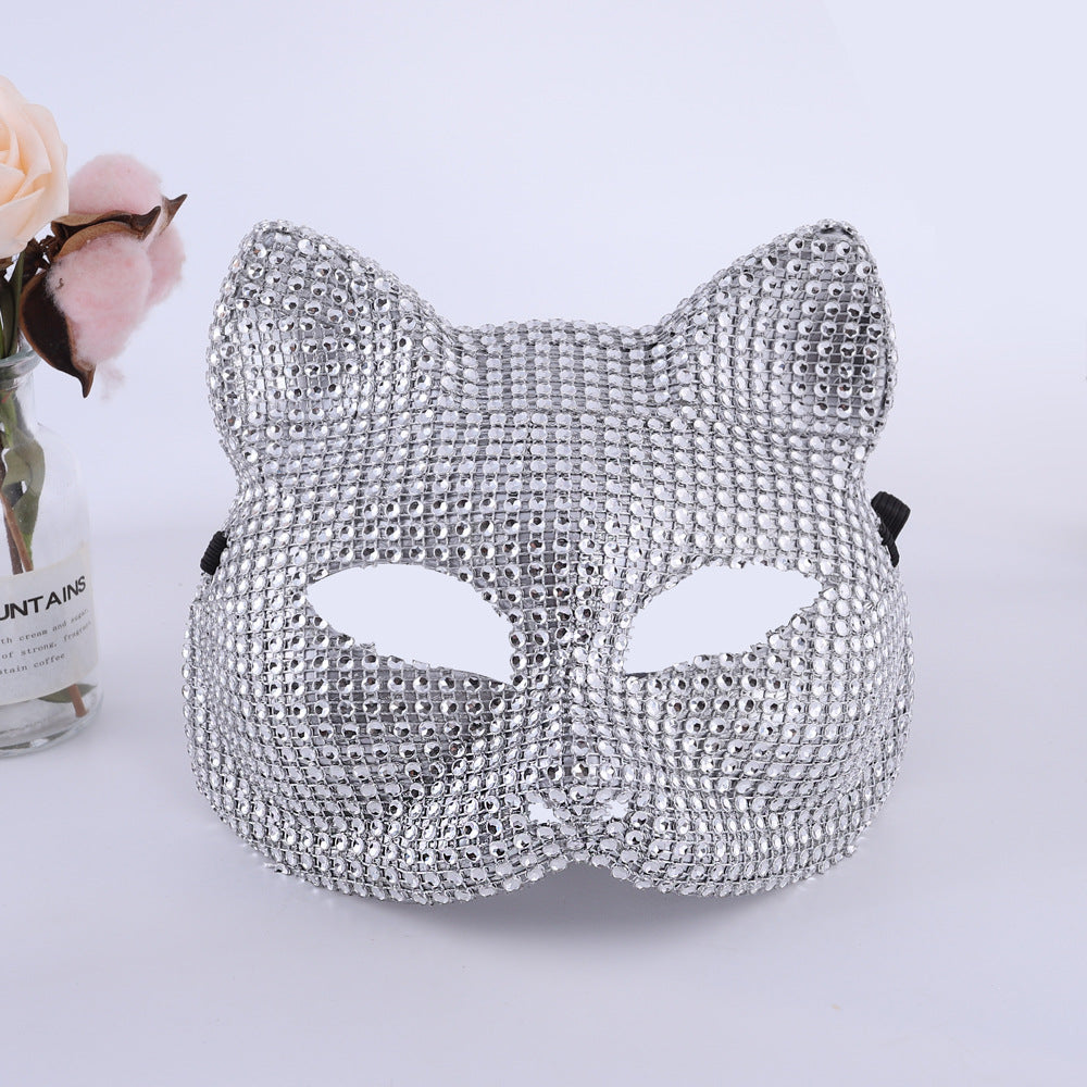 Masque de mode de la fête de bal d'Halloween incrusté de diamants