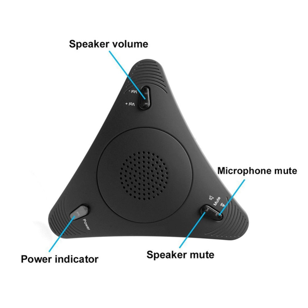 Conférence Vidéo Omnidirectionnelle Microphoneconférence Microphone Echo Canceller USB Gratuit D