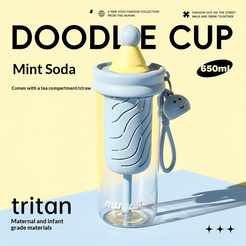 Tritan water bottle style with a tea infuser