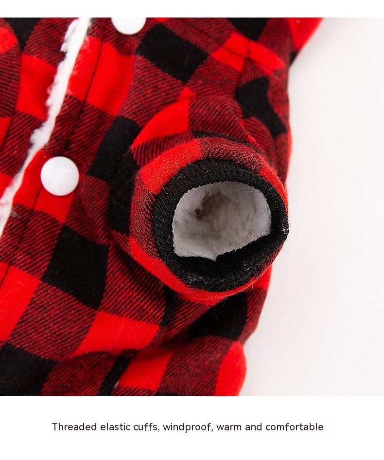 Manteau à capuche en coton à capuche classique pour chien de compagnie
