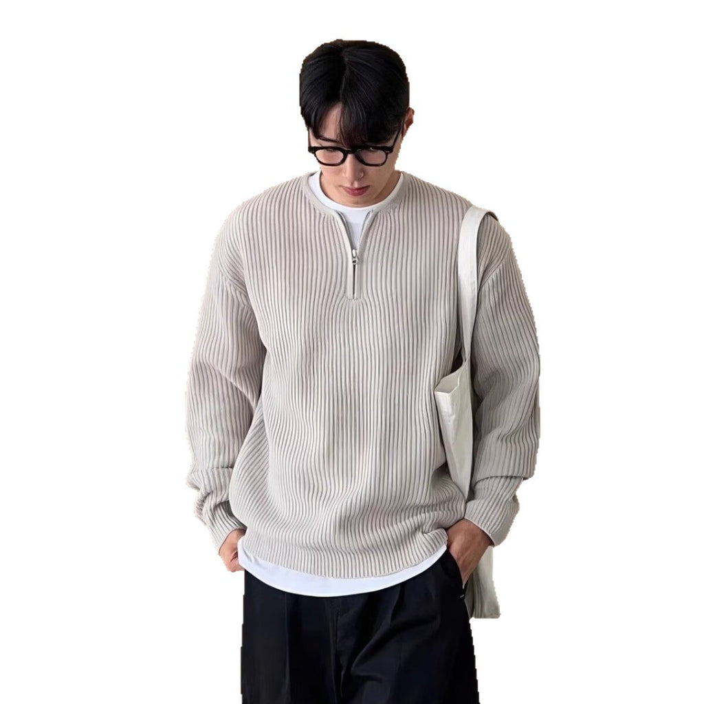 Sweater casual sans col, style japonais