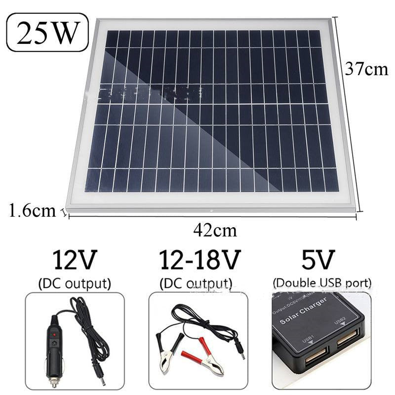 Chargeur extérieur Polysilicon Batterie Double USB Interface Panneau solaire