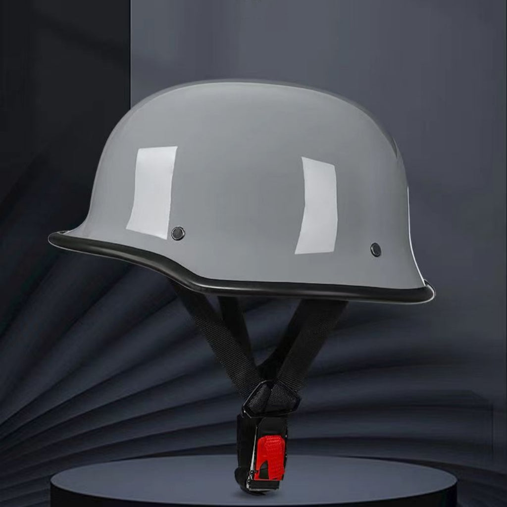 Casque de moto simple Retro en acier soldat
