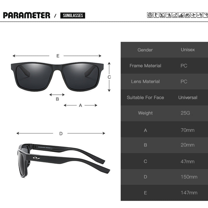 Lunettes de soleil polarisés de cyclisme sportif