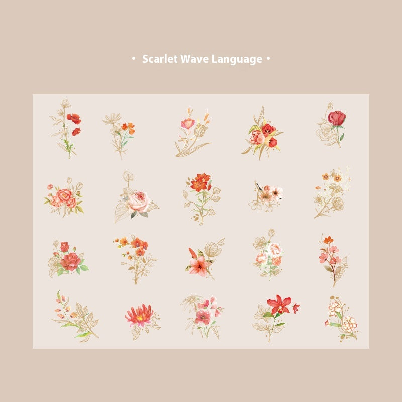 Plant Fleurs Journal Source décorative Matériau 40 Pièces