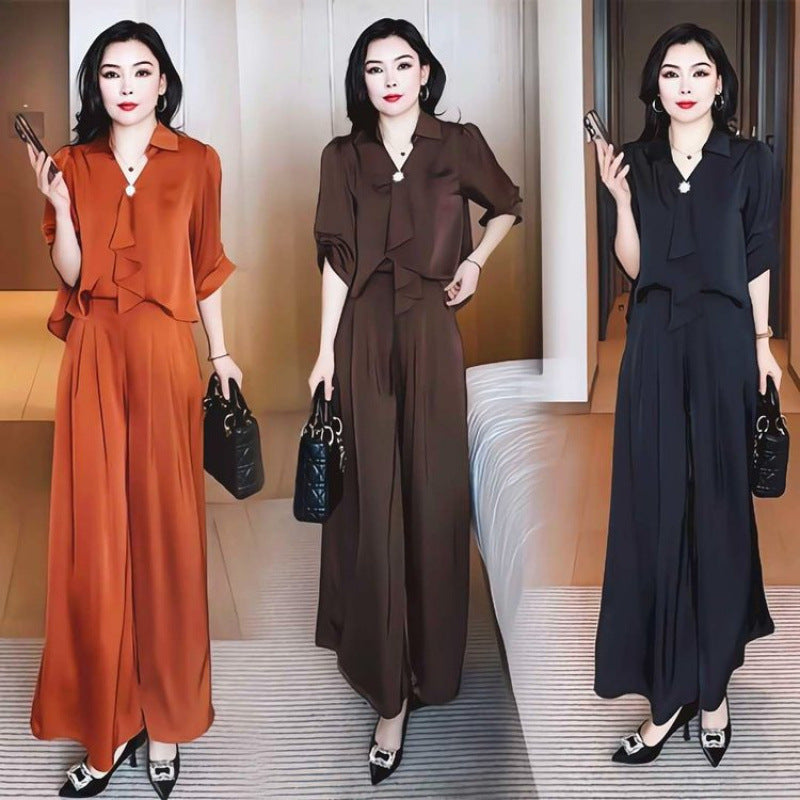 Pantalon à manches courtes et pantalons à jambes larges