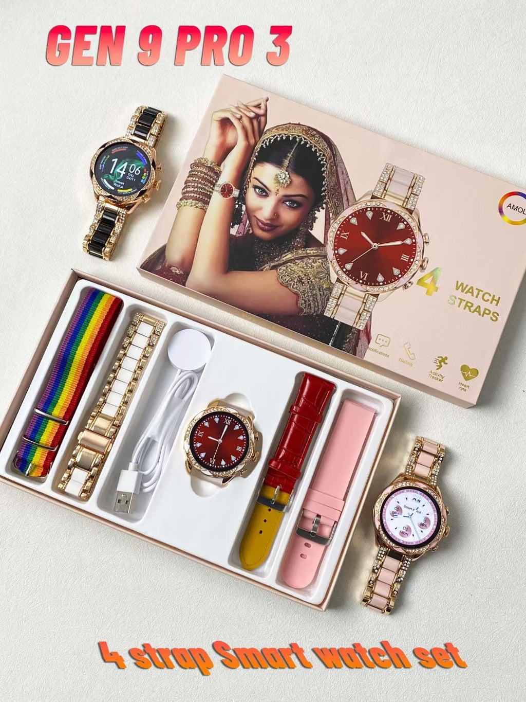 Fréquence cardiaque Exercice de pression artérielle Smartwatch Set