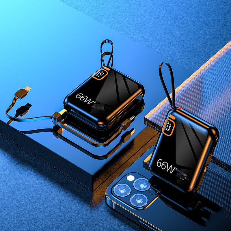 Mini câble intégré bidirectionnel charge rapide alimentation mobile