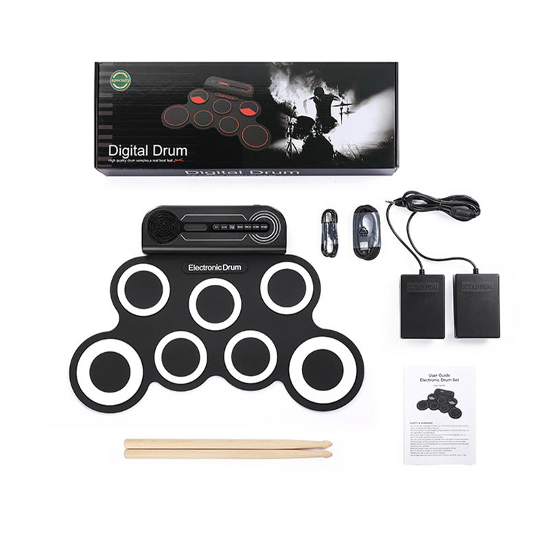 Table Portable Percussion Drum Set Hand Roll Bureau Débutant