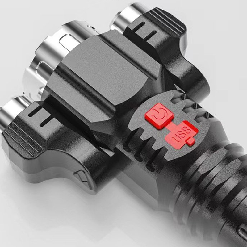 Outdoor Home Portable Riding Lampe de poche rechargeable USB