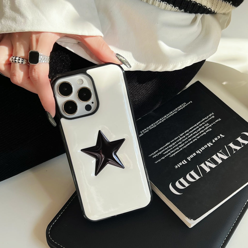 Coque de téléphone de marque européenne et américaine de mode Veste de descente tridimensionnelle Imitation Lea