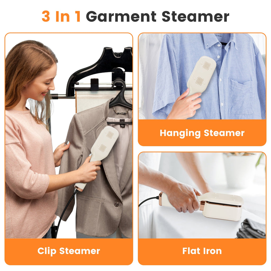 1Set Steam Iron Press 3 In 1 Voyage Steamer pour vêtements avec tête de 180 degrés portable