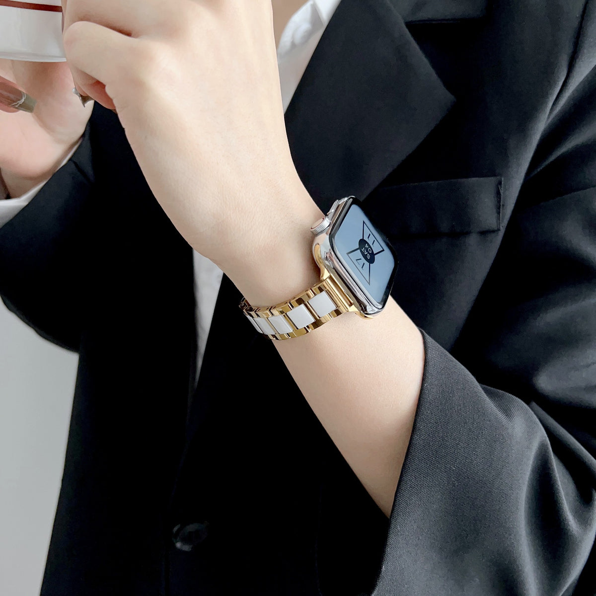 Bracelet de montres en céramique en acier inoxydable