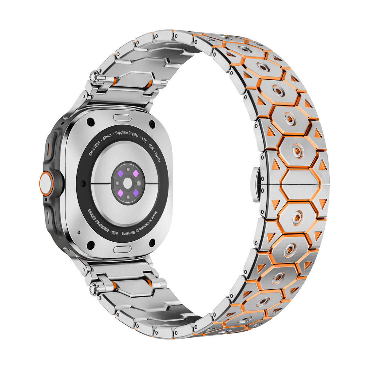 Fermoir papillon Bracelet métallique en acier inoxydable
