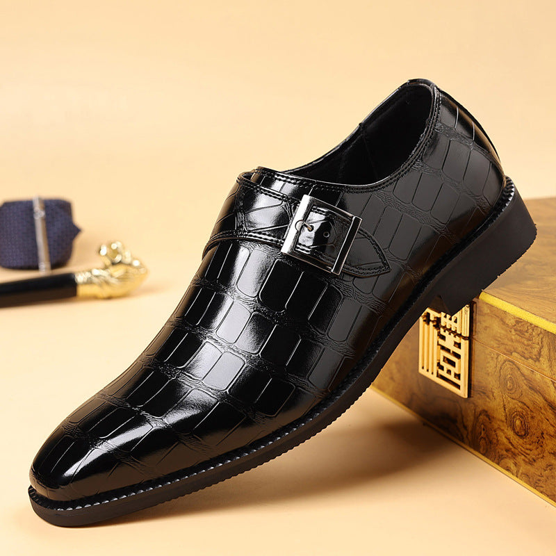 Chaussures de robe pour hommes texturés style britannique