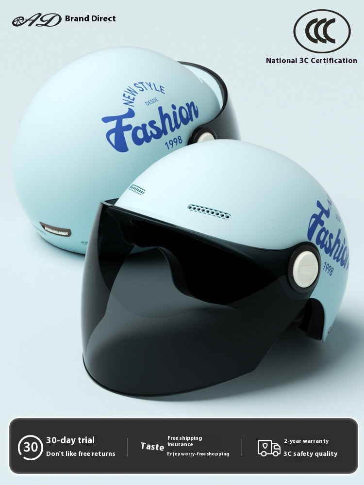 Femmes Quatre Saisons Universal Batterie Voiture Half Casque