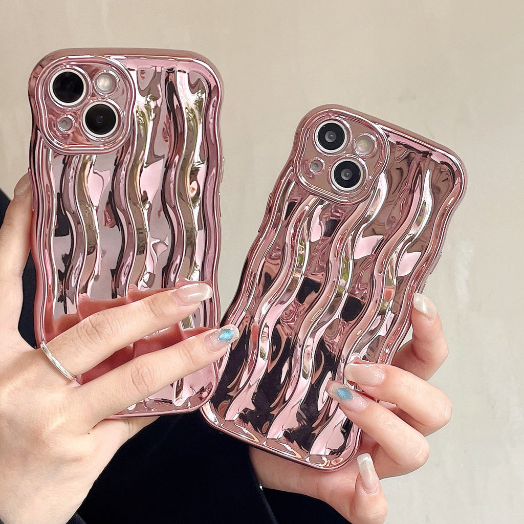Électroplaquage de l'eau Ripple approprié Case de téléphone couleur solide