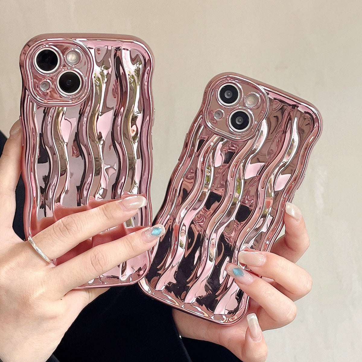 Électroplaquage de l'eau Ripple approprié Case de téléphone couleur solide