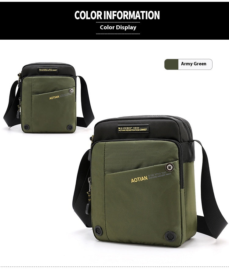 Épaule pour hommes Tide Crossbody Outdoor Travel Waterproof Loisirs Sac personnalisé
