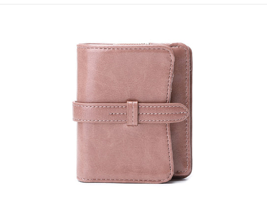 Porte-monnaie femme courte rétro étudiant pièce de la mode de la Purse tout-match Wallet Card Clamp