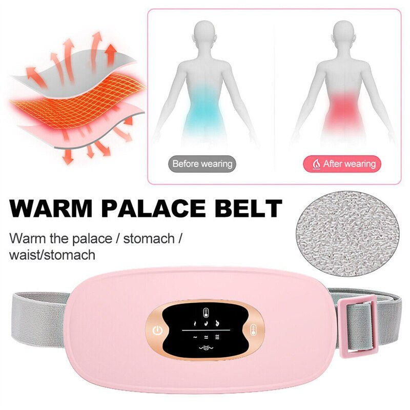 Ceinture de coussinet de vibration pour le chauffage électrique pendant la période de soulagement de la douleur Crampes US