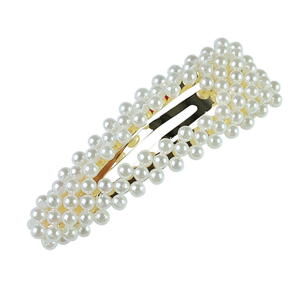 Accessoires pour cheveux Barrettes de perle Updo BB Clip épingle à cheveux rayé Fil de pêche tissé à la main H