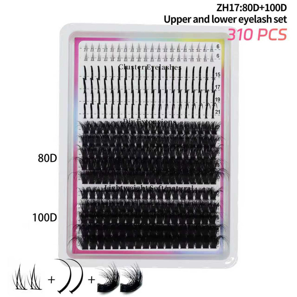 Faux cils segmentés de style féodal et mal emballés