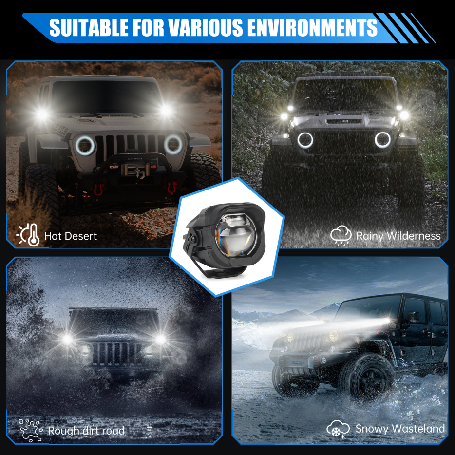 A-Pillar Spotlight Compatible avec les camions Ford Etc VTT Moto