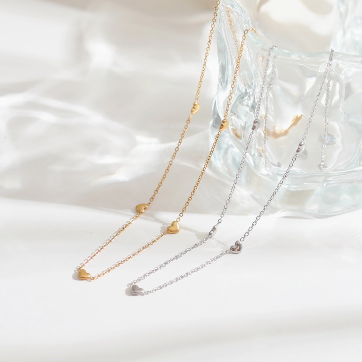 Cool-style 5 Petit coeur Collier délicat pour les femmes
