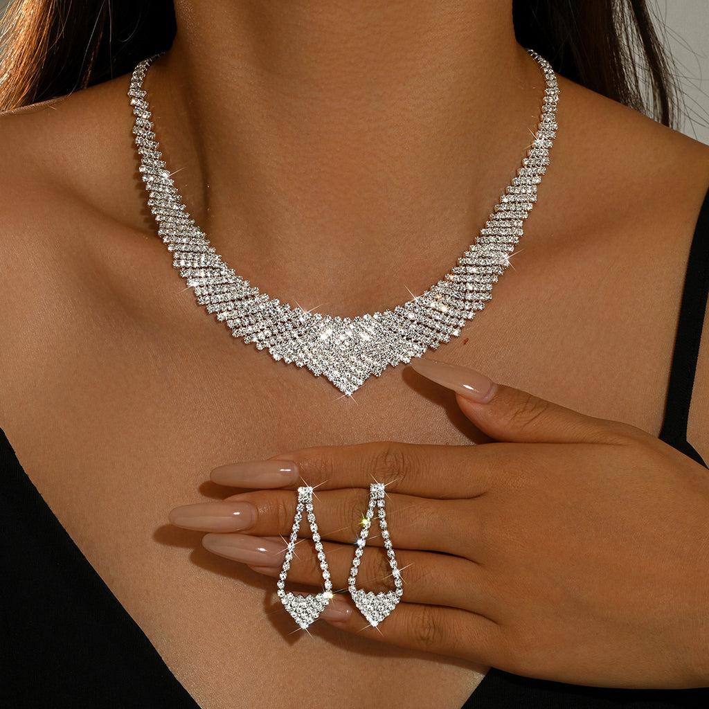 Femmes Glamour Mariage 2 Pcs Ensemble de Strass