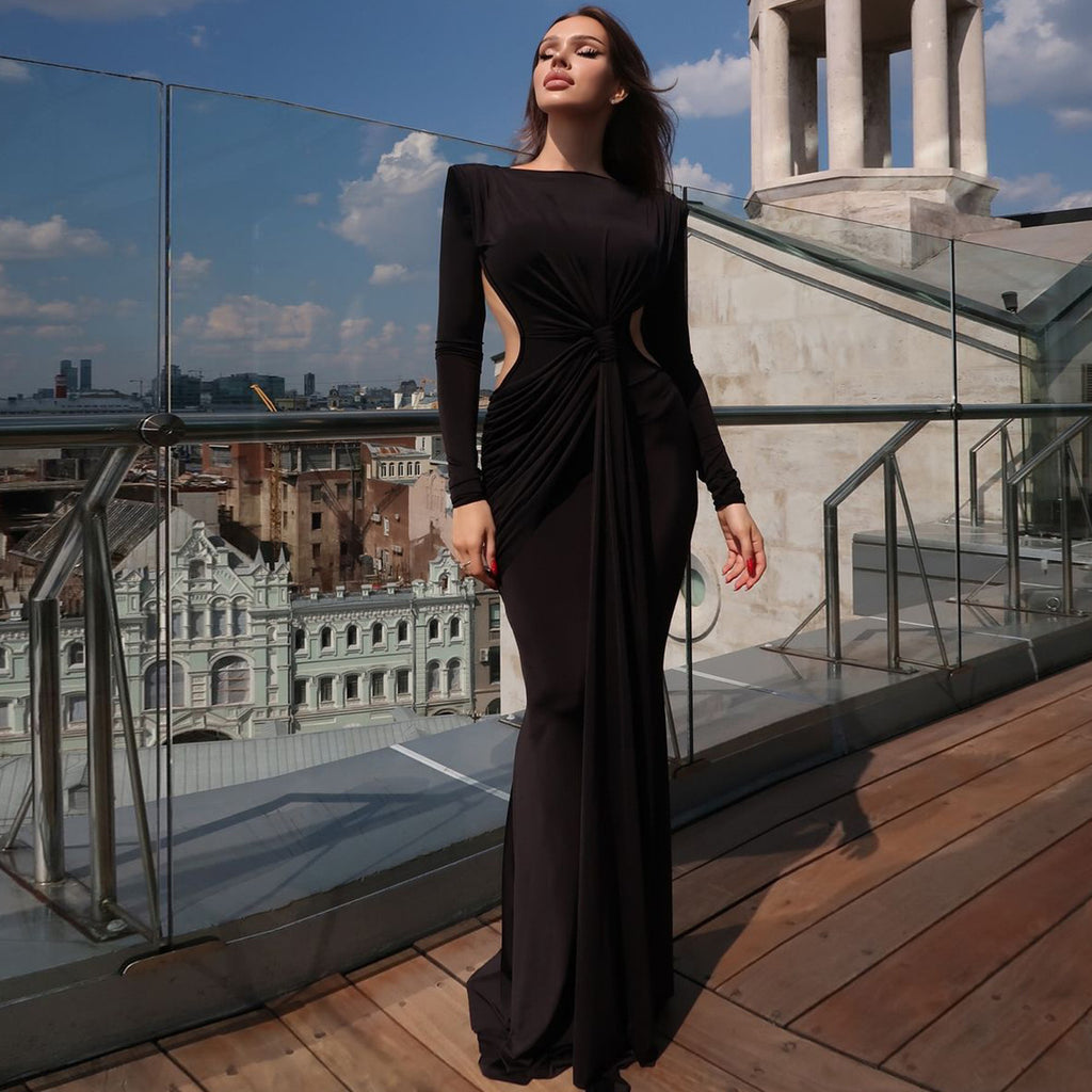 Robe à manches longues pour femme
