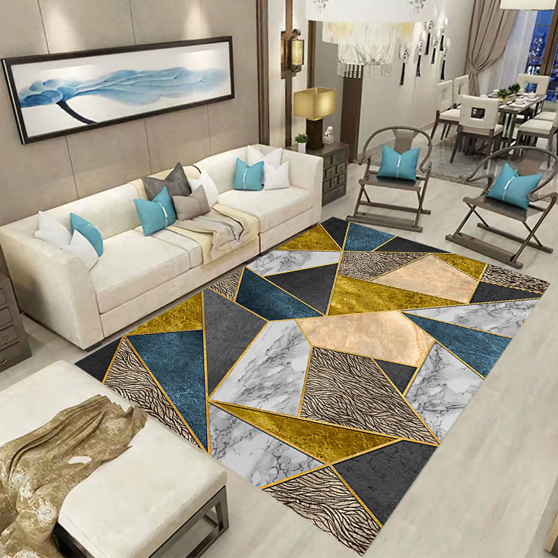 European Geometric Floor Mat for Home Use