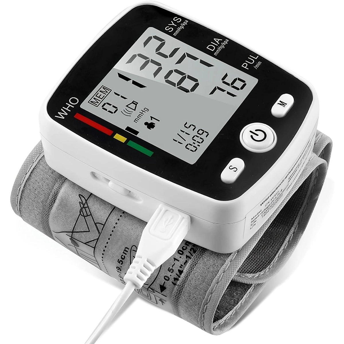 Blood Pressure Monitor with USB Charging 2 X 90-Read Memory Cuff included FDA Cer