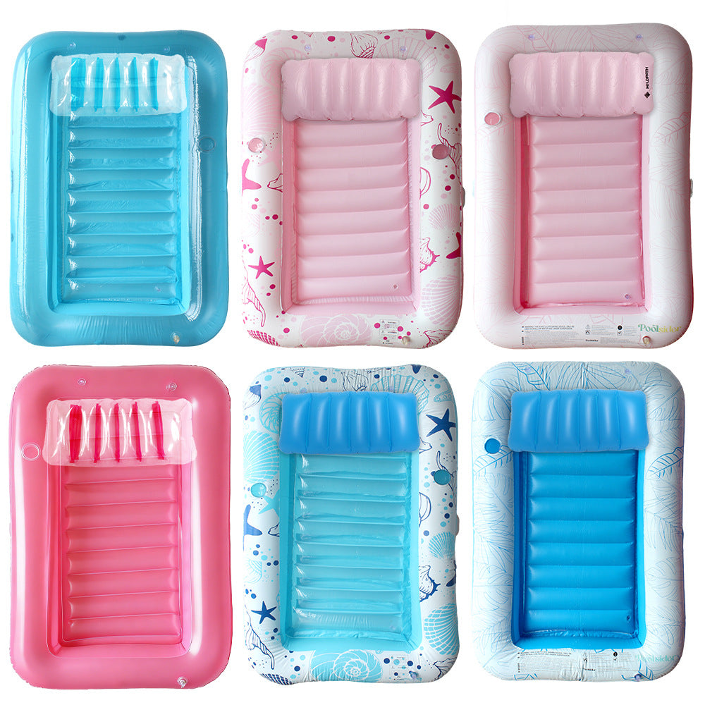 Raft flottant double gonflable avec oreiller
