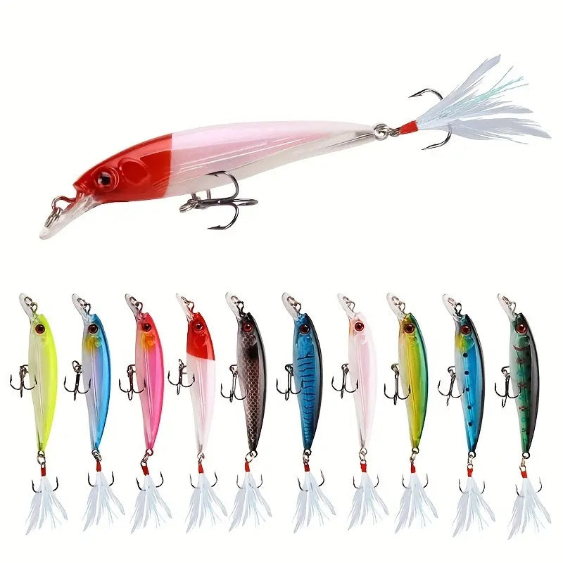 Ensemble de 5 pièces en lure de mennow Bait 9 Cm