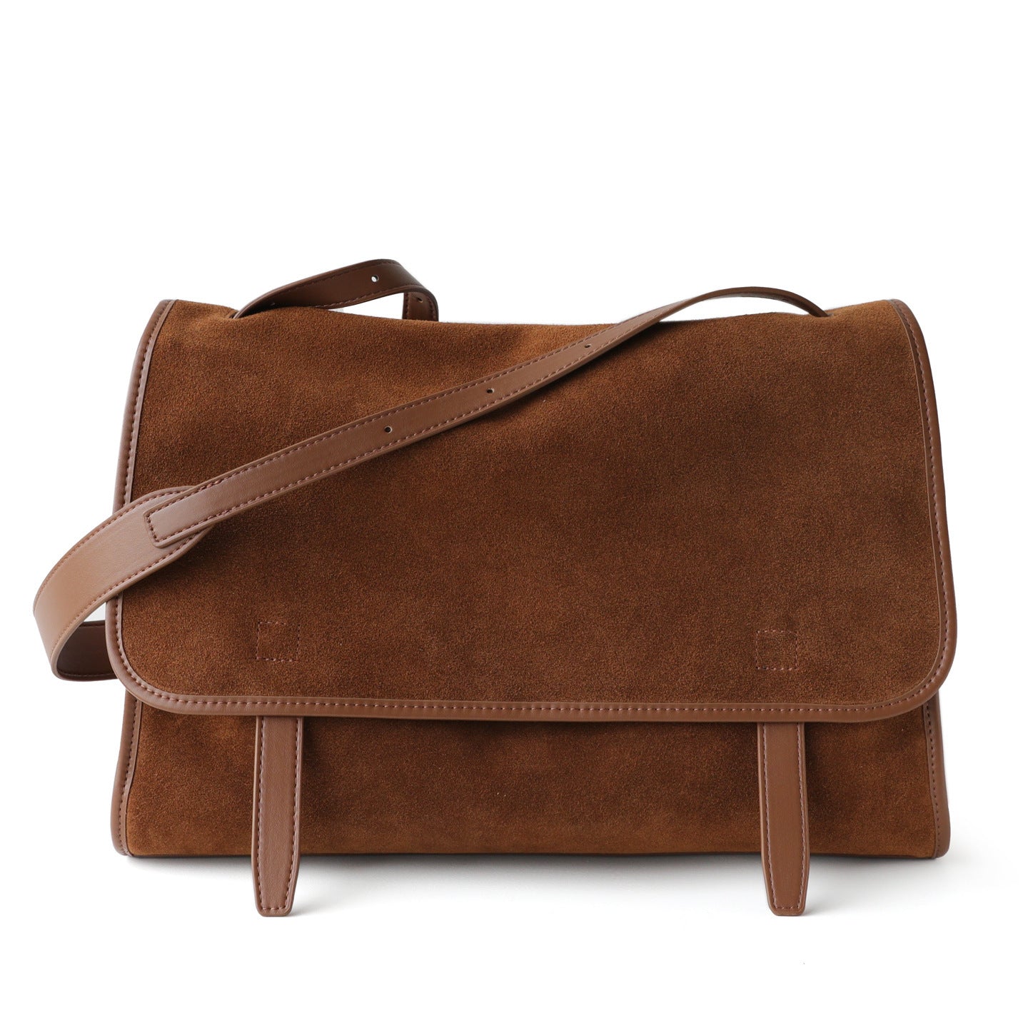 Sac de messager en cuir mat de grande capacité