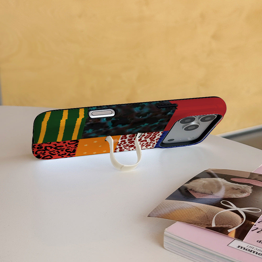 Meilleure vente Film et stand Two-in-one Phone Case