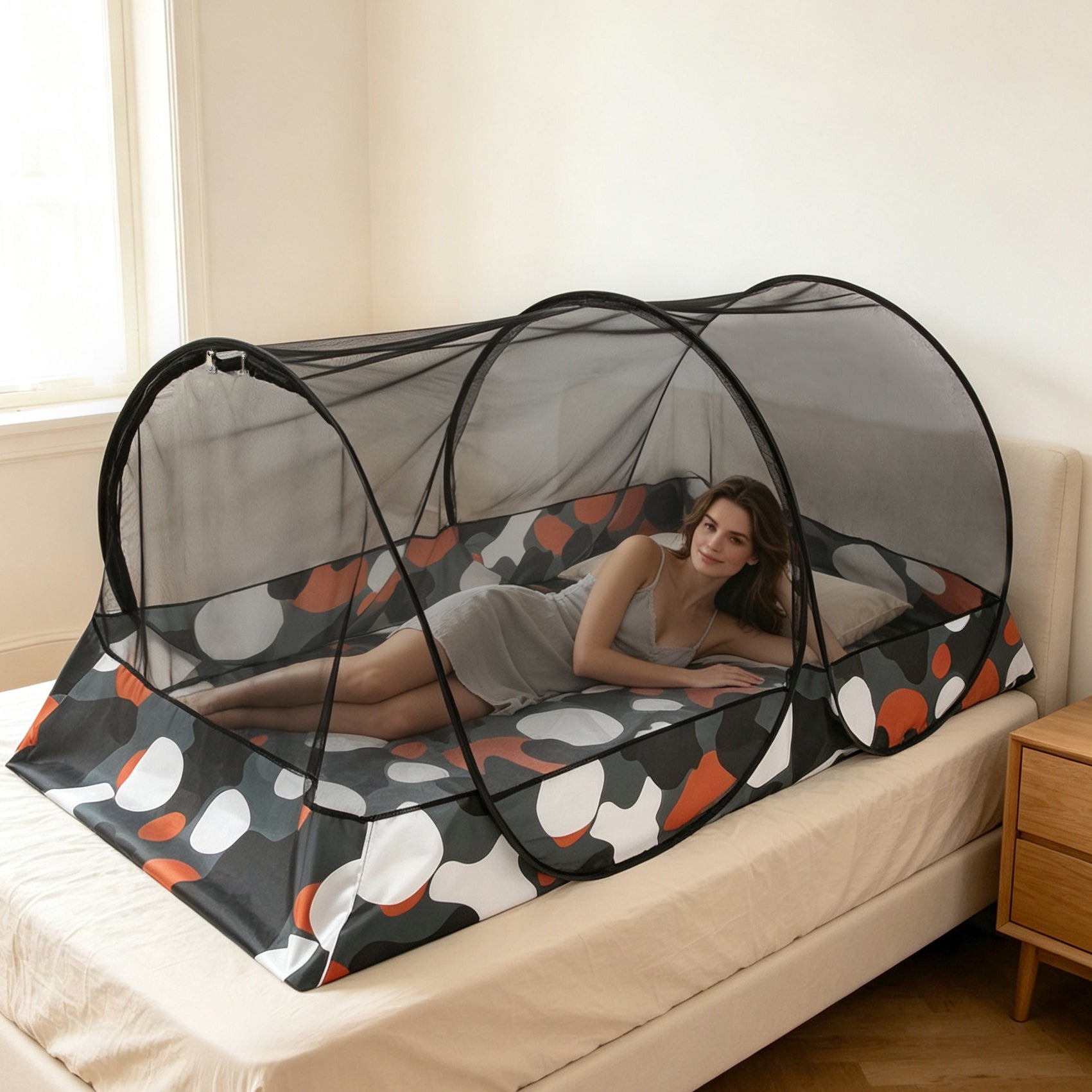 Installation instantanée Camo Mosquito Net Tente Portable Anti-Mosquito Bed Canopy For Outdo