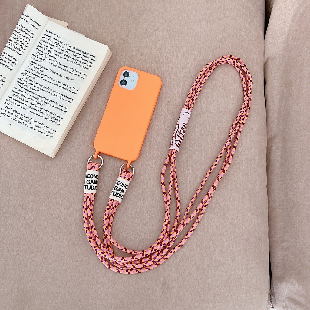 Boîtier de téléphone en silicone liquide à longue bande diagonale