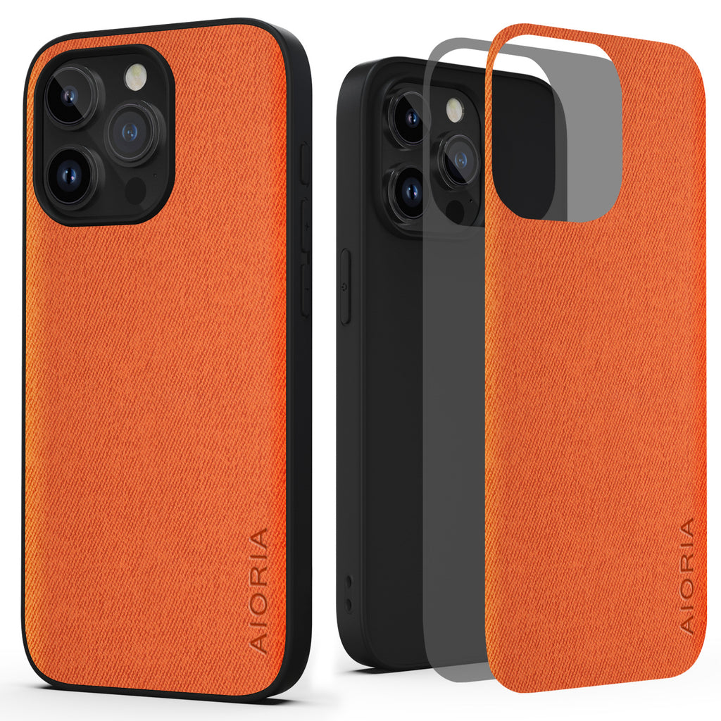 Coque de téléphone en tissu réel simple