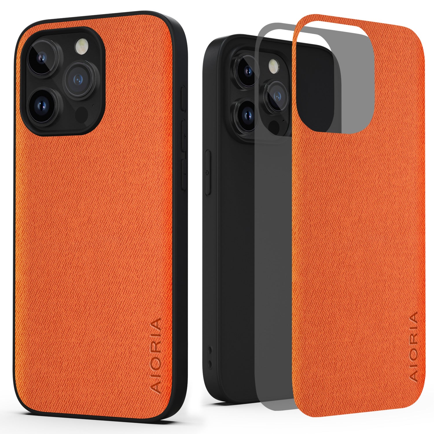 Coque de téléphone en tissu réel simple
