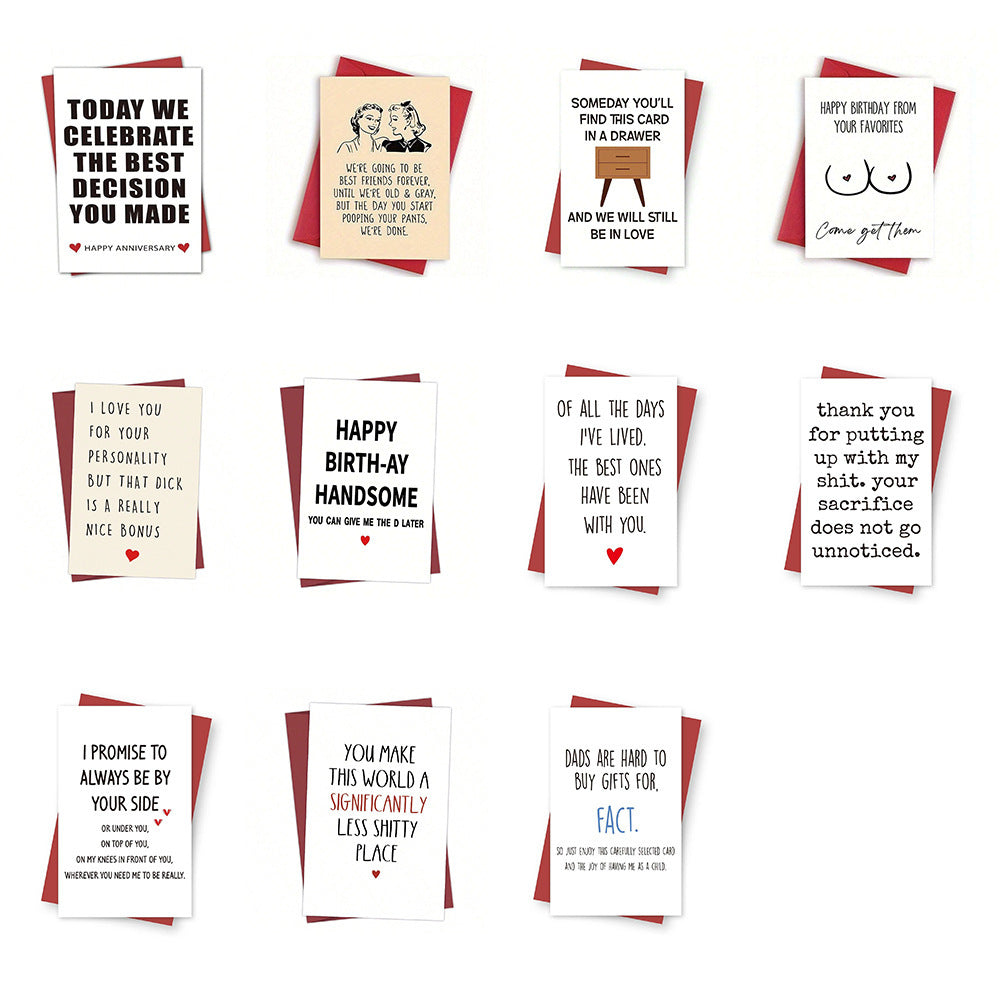 Carte de voeux d'anniversaire avec carte texte enveloppe