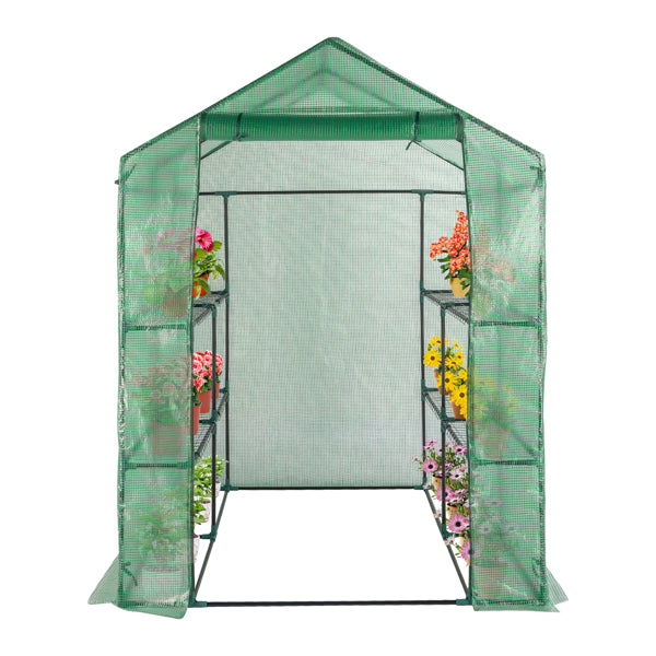 143x143x195cm Tube en fer noir Steeple avec 8 pièces Grille Fleur Stand avec fermeture à glissière